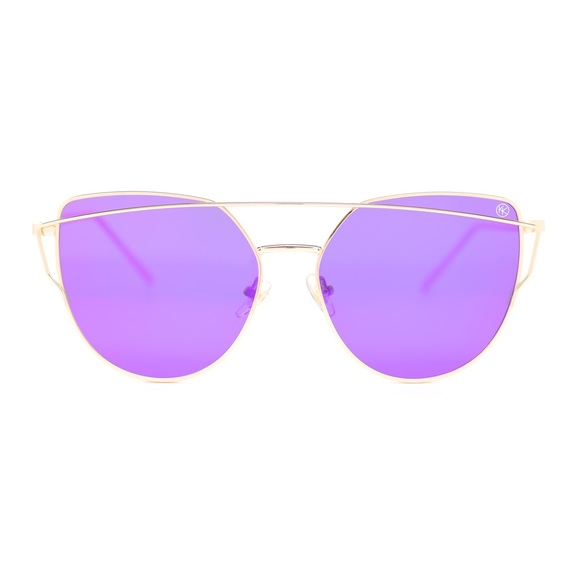 Kara and Kate Purple Mirrored Sunglasses - Picture 2 of 6